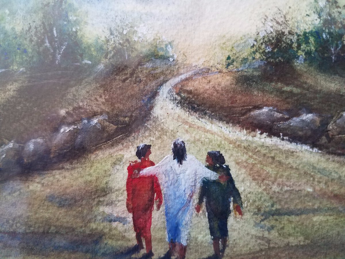 1200x900 Robert P. George On Twitter Today - Jesus On The Road To Emmaus Painting
