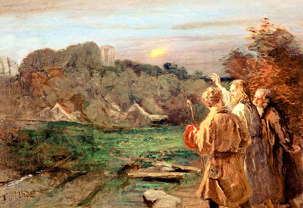 1036x713 A Farewell To The Emmaus Road Online - Jesus On The Road To Emmaus Painting