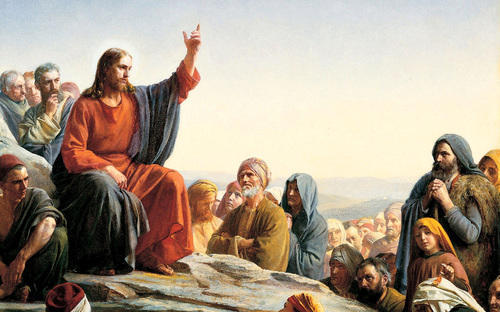 500x312 Jesus Christ Sermon On Mount Painting - Jesus Painting