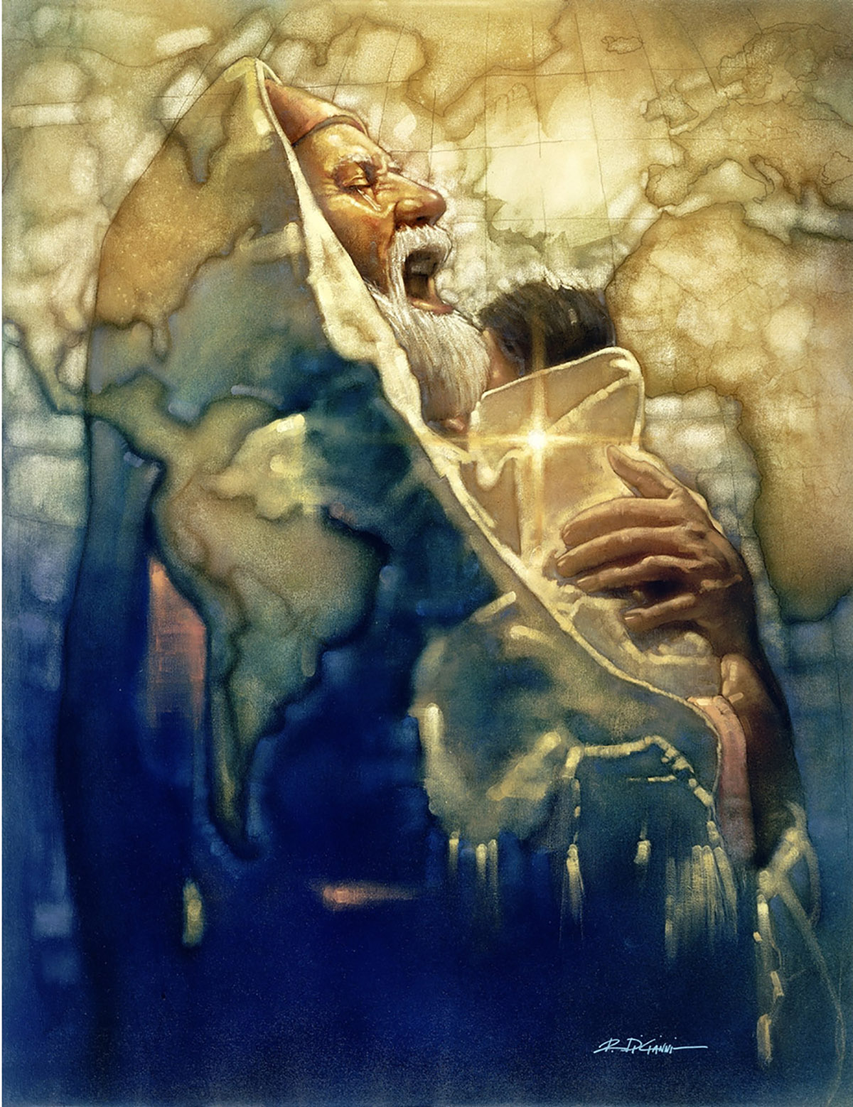 1200x1558 Ron Dicianni Simeon's Moment Artwork - Jesus Painting