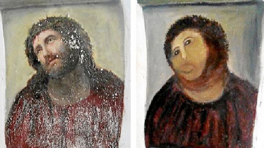864x487 Amateur Restoration Botches Jesus Painting In Spain Public Radio - Jesus Painting