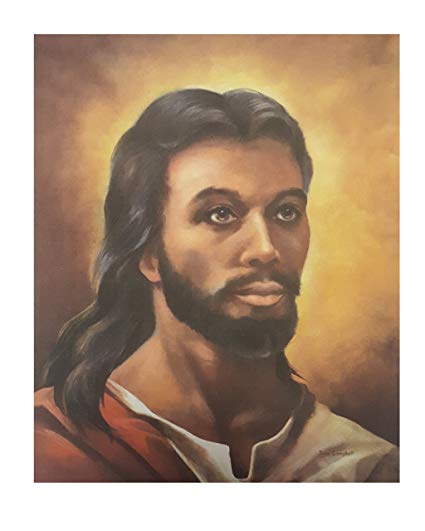 425x531 African American Religious Art Print Black Jesus By - Jesus Painting