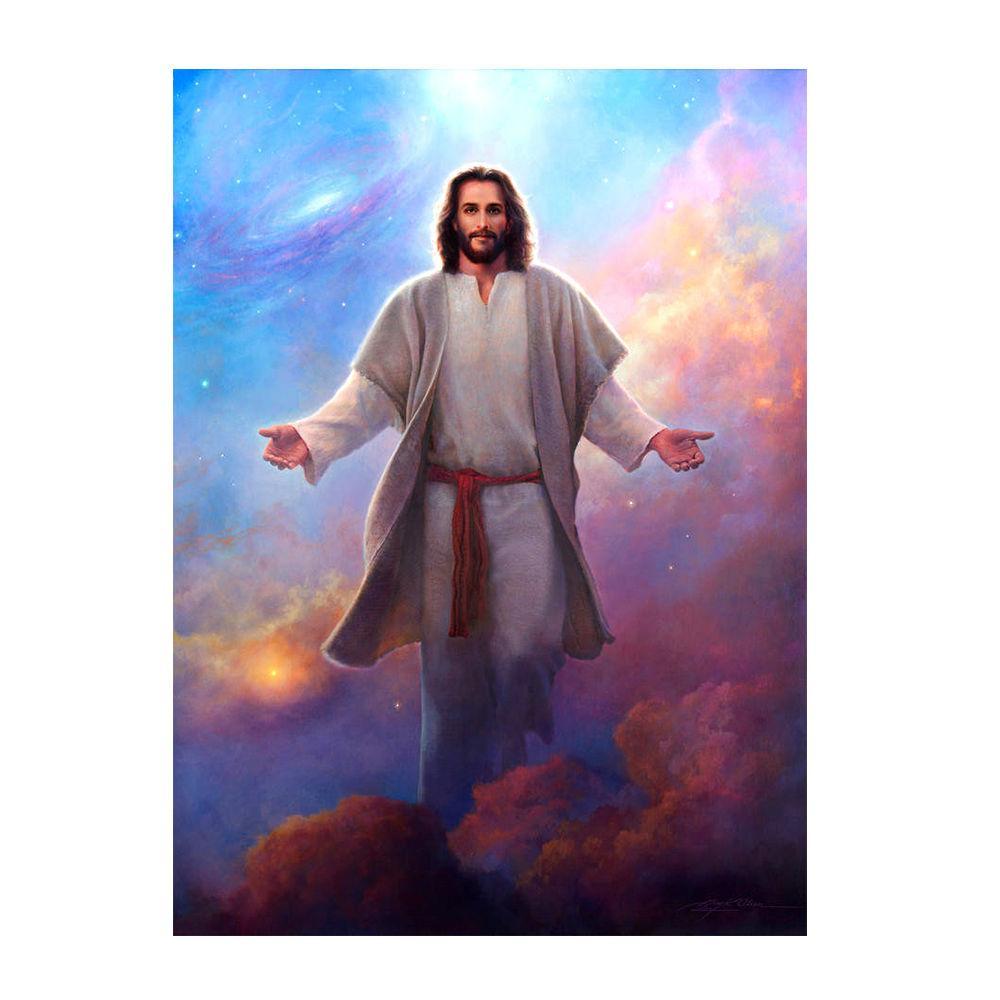 1000x1000 Jesus Aura 5d Square Diamond Painting Pretty Neat Creative - Jesus Painting Images