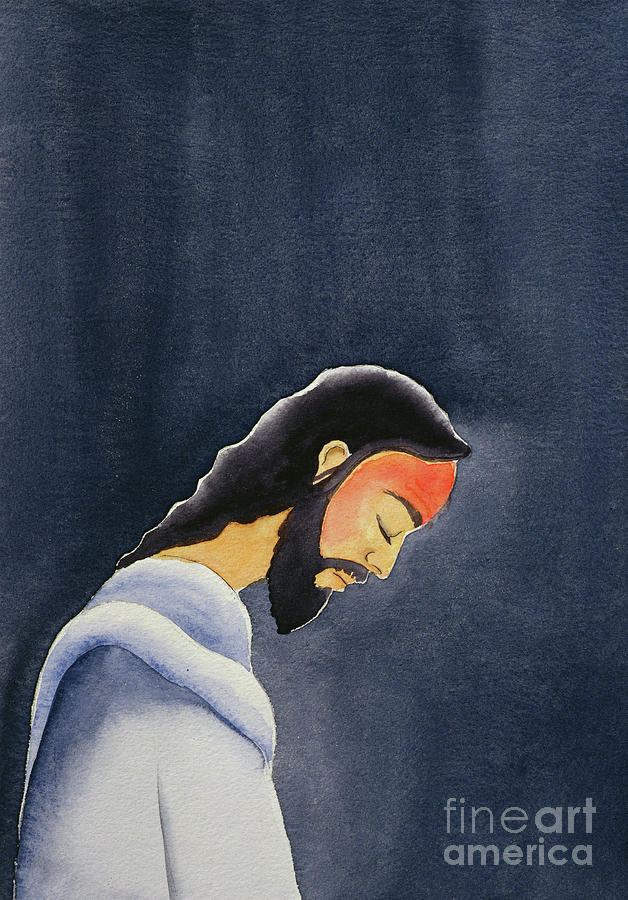 628x900 In His Agony Jesus Prays In Gethsemane To His Father Painting By - Jesus Praying In Gethsemane Painting