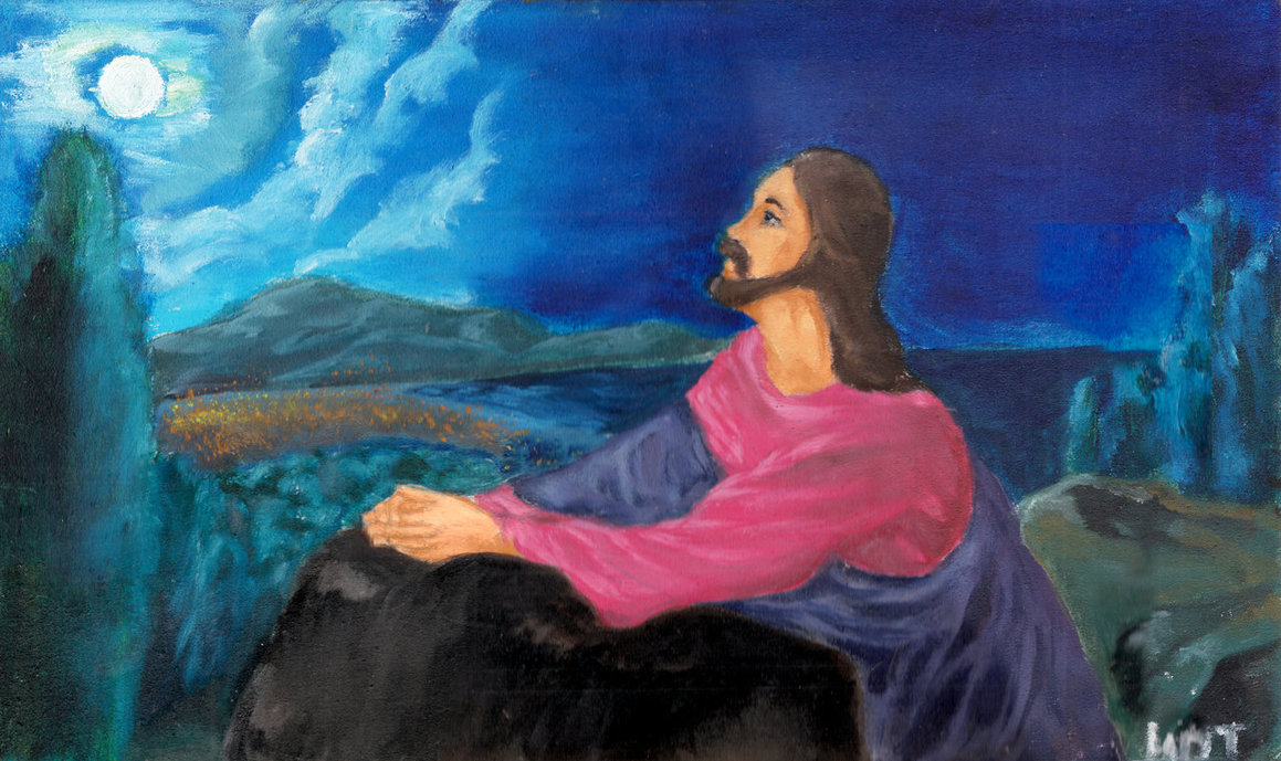 1159x689 Jesus Prays In Gethsemane By Hdamay - Jesus Praying In Gethsemane Painting
