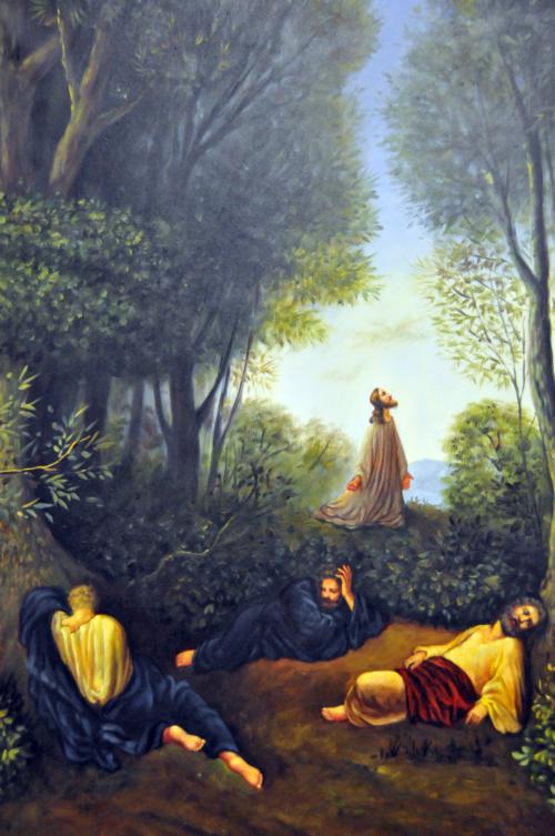 500x753 Stations Of The Cross Our Lady Of Angels Allen, Tx - Jesus Praying In Gethsemane Painting