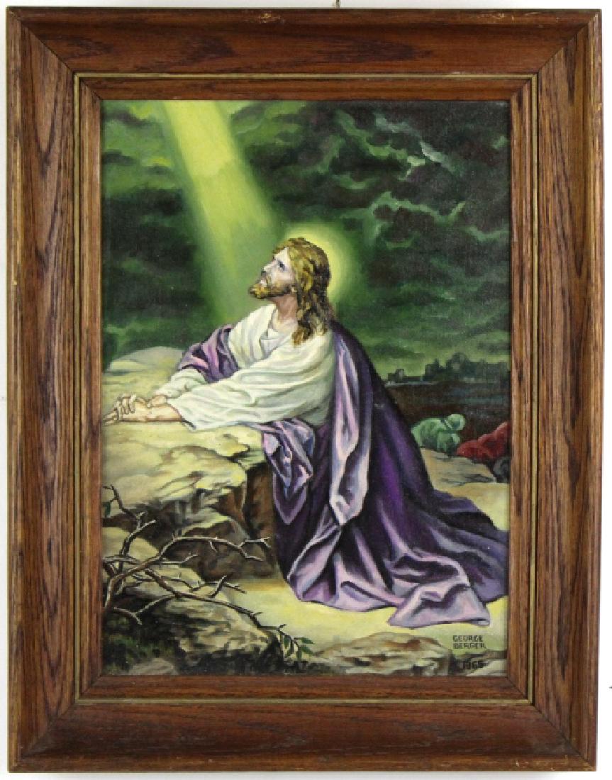863x1100 George Berger Jesus Praying In Gethsemane Painting - Jesus Praying In Gethsemane Painting