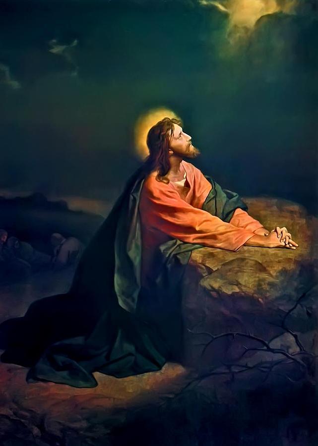 Jesus Praying In The Garden Of Gethsemane Painting at PaintingValley ...