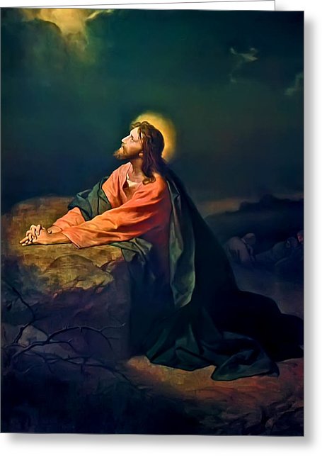 455x646 Christ In Garden Of Gethsemane Painting By Heinrich Hofmann - Jesus Praying In The Garden Of Gethsemane Painting