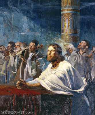 330x400 John 12 Jesus Praying - Jesus Praying Painting