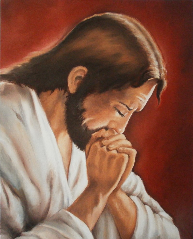 800x990 Praying Jesus By Meyaiem - Jesus Praying Painting