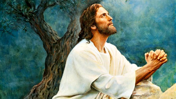 595x335 What Jesus Prayed About - Jesus Praying Painting