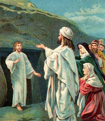 434x500 Lazarus Was He Jesus' Beloved Disciple - Jesus Raises Lazarus Painting