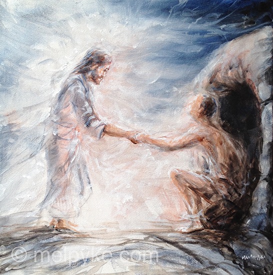 546x550 Melani Pyke - Jesus Raises Lazarus Painting