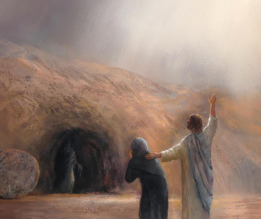 900x756 The Raising Of Lazarus Painting By James Martin - Jesus Raises Lazarus Painting
