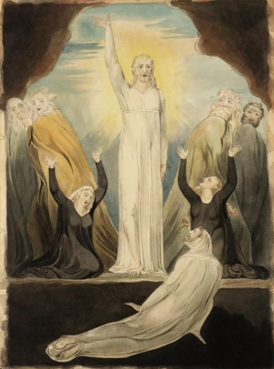 543x730 William Blake, The Raising Of Lazarus (1914), Tate, London - Jesus Raises Lazarus Painting