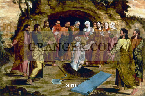 500x331 Image Of Raising Of Lazarus. - Jesus Raises Lazarus Painting