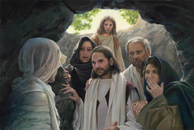 640x430 In Order To Bring Glory To God - Jesus Raises Lazarus Painting