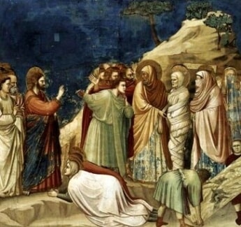 345x325 Jesus's Raising Of Lazarus From The Dead - Jesus Raises Lazarus Painting