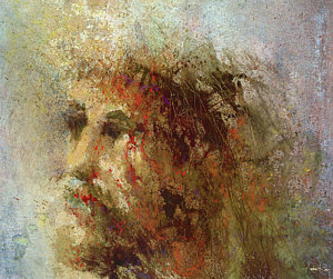 300x251 Jesus Paintings Fine Art America - Jesus Reaching Into Water Painting