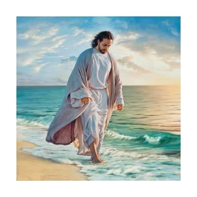 400x400 Affordable Jesus Christ Posters For Sale - Jesus Reaching Into Water Painting