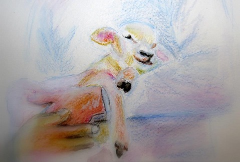 479x323 Worship.art - Jesus Reaching Into Water Painting