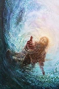 200x300 Yongsung Kim Hand Of God 14x11 Paper Art Print Jesus Reaching Hand - Jesus Reaching Into Water Painting