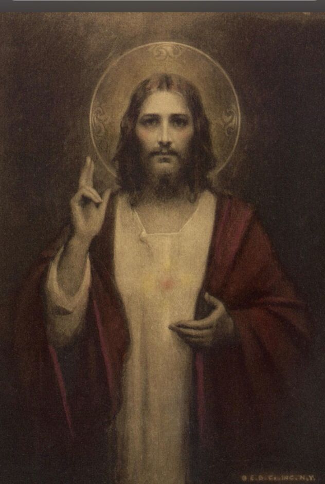 632x942 Sacred Heart Of Jesus Religious Art Sacred Heart - Jesus Sacred Heart Painting