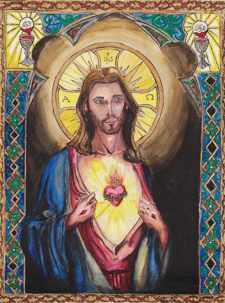771x1037 The Sacred Heart Of Jesus By Aodhagain - Jesus Sacred Heart Painting