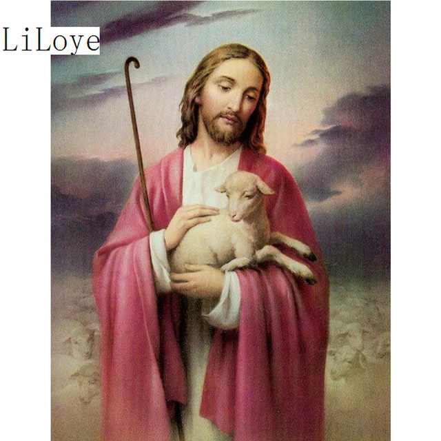 640x640 Li Loye Full Drill Diy 5d Diamond Painting Cross Stitch Religion - Jesus Shepherd Painting