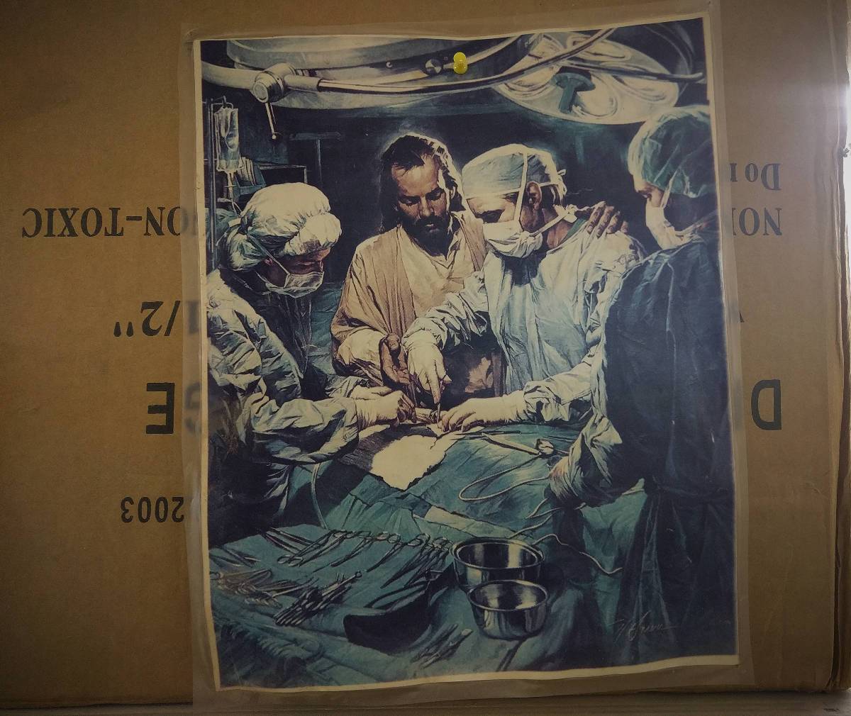 1200x1010 Emergency Surgery The Wandering Lintons - Jesus Surgery Painting