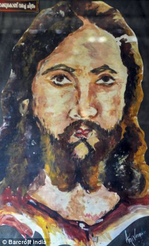 306x506 Indian Artist Ani K Gets A Taste For Painting With His Tongue - Jesus Surgery Painting