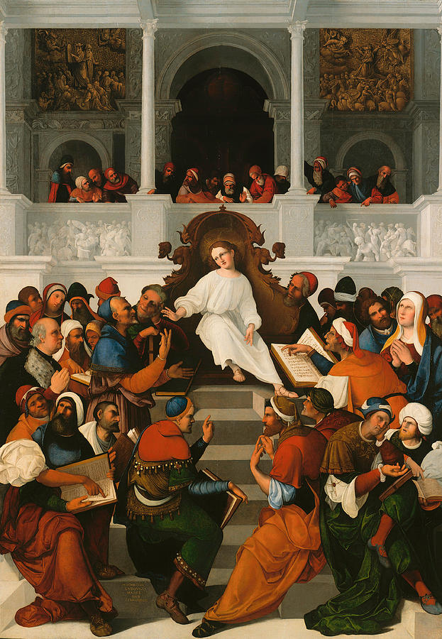 623x900 The Twelve Year Old Jesus Teaching In The Temple Painting By - Jesus Teaching Painting