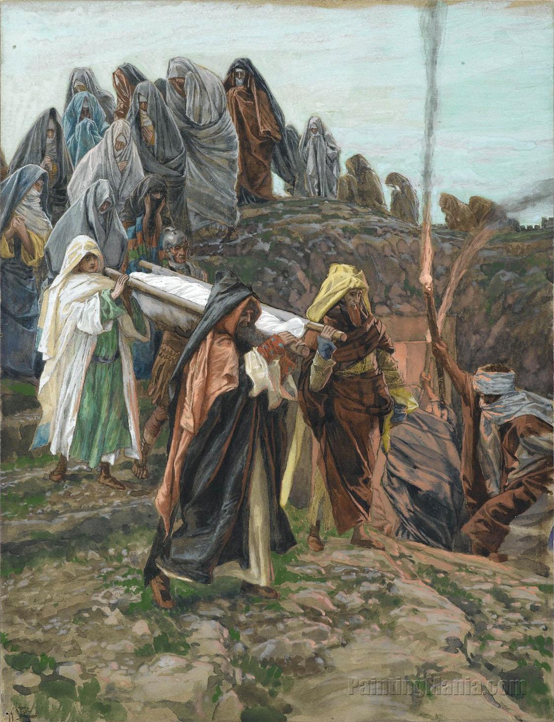 1124x1464 Jesus Carried To The Tomb - Jesus Tomb Painting