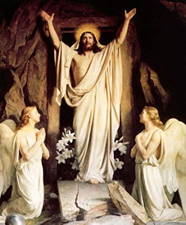 372x450 100% Hand Painted Resurrection Christ Jesus - Jesus Tomb Painting