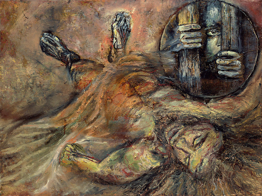 900x673 Station Xiv Jesus Is Laid In The Tomb Painting By Patricia Trudeau - Jesus Tomb Painting