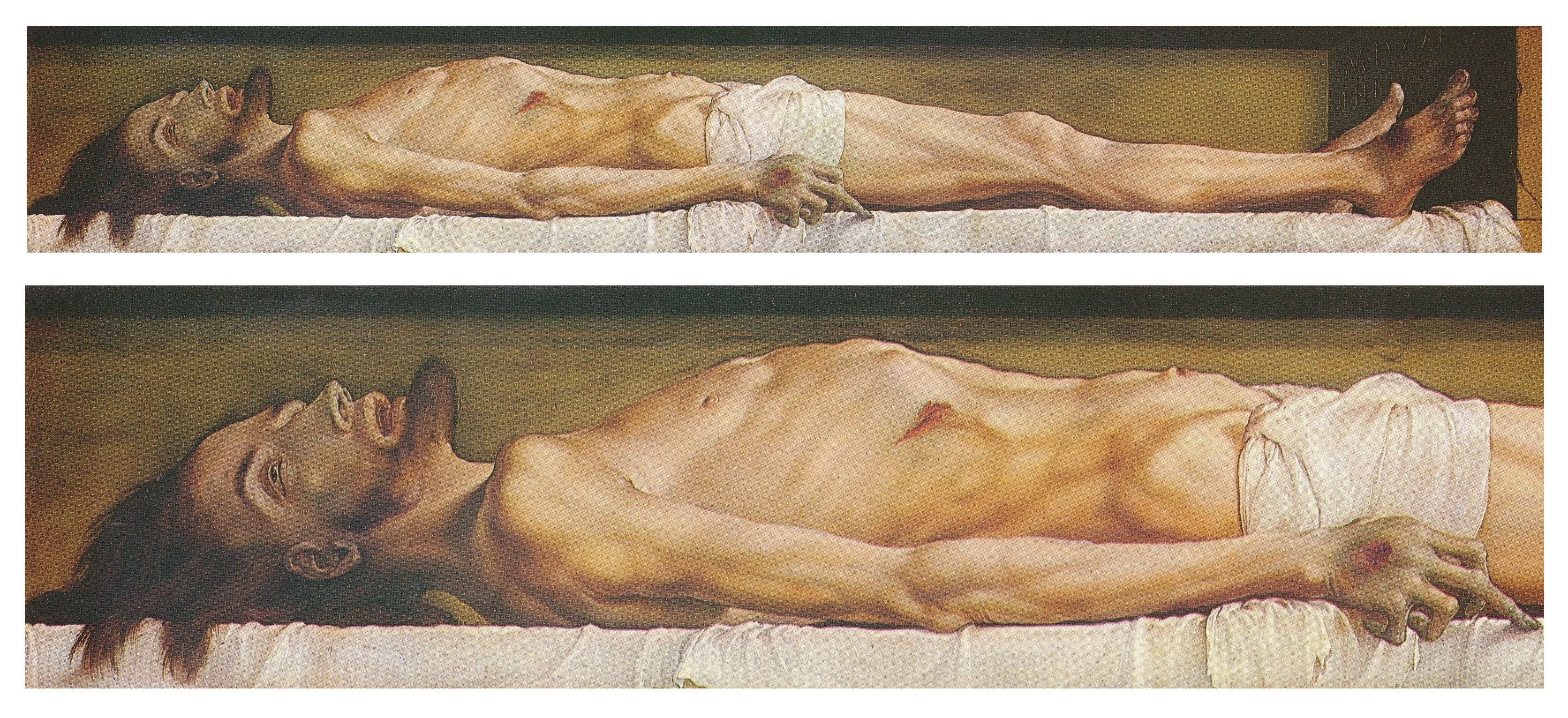 3344x1532 The Body Of The Dead Christ In The Tomb - Jesus Tomb Painting