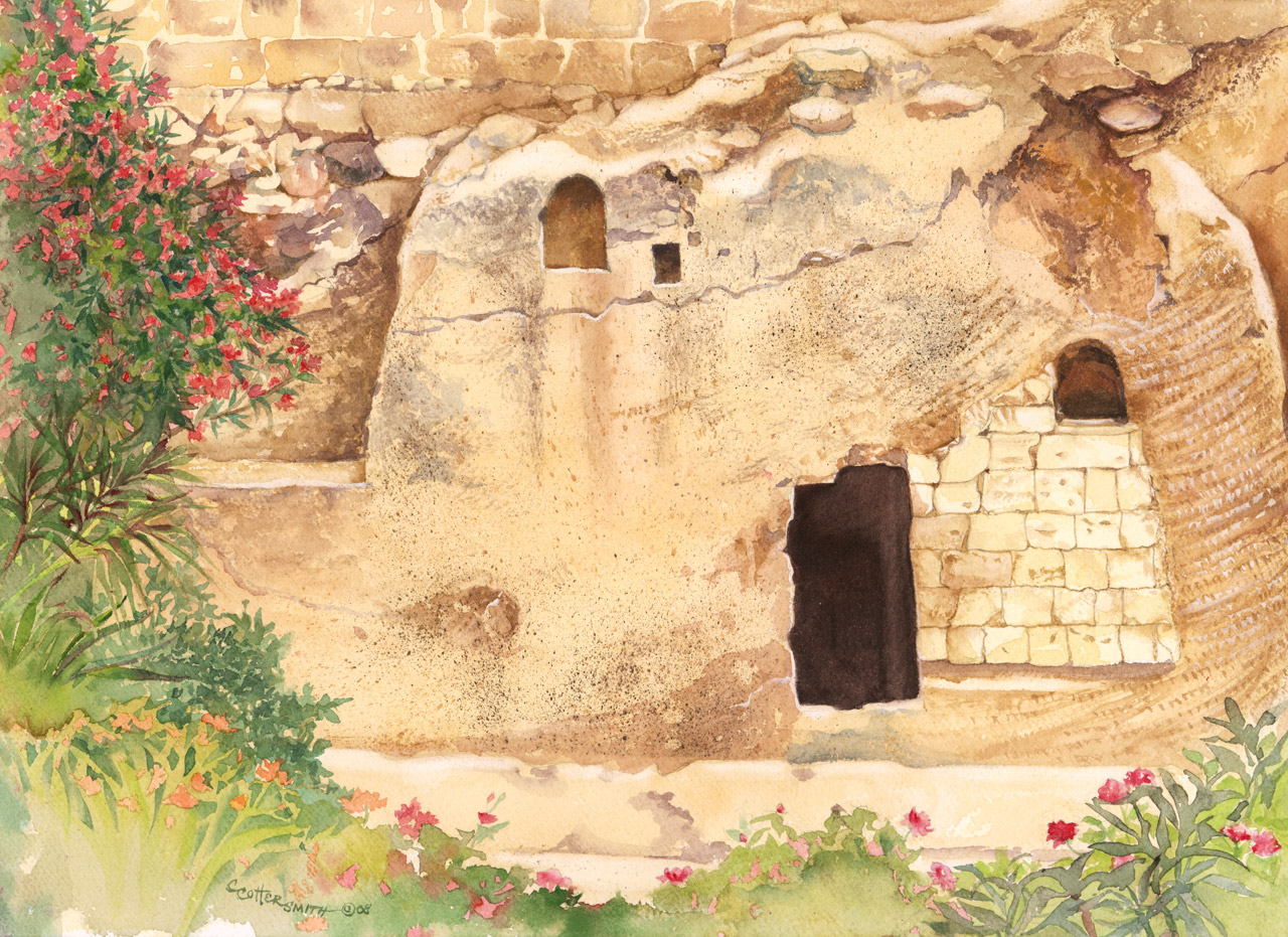 1280x931 The Garden Tomb - Jesus Tomb Painting