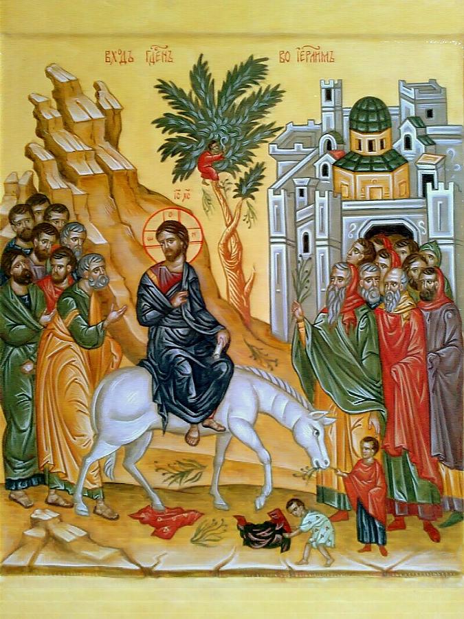 675x900 Jesus' Triumphal Entry Into Jerusalem Painting By Andrey Peshkov - Jesus Triumphal Entry Painting