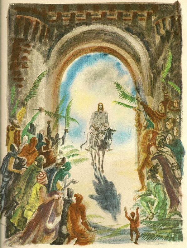 Jesus Triumphal Entry Painting at PaintingValley.com | Explore ...