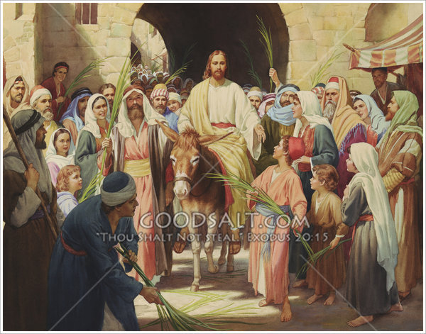600x471 Triumphal Entry - Jesus Triumphal Entry Painting