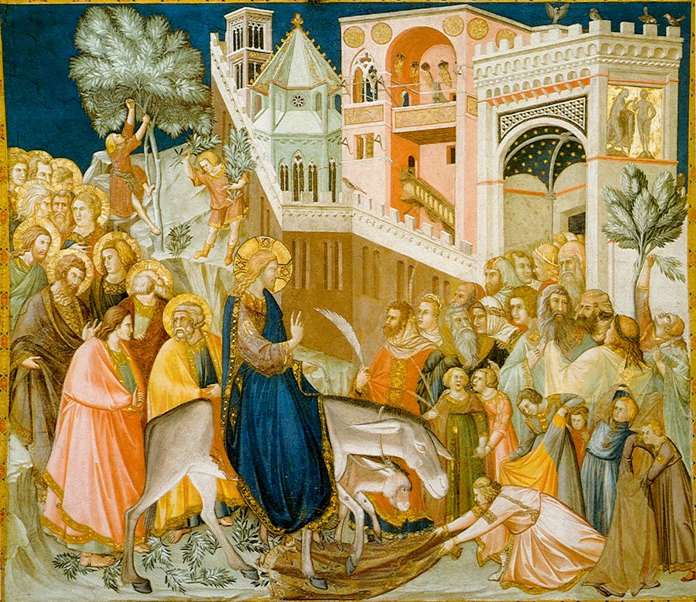 1000x865 Triumphal Entry Into Jerusalem - Jesus Triumphal Entry Painting