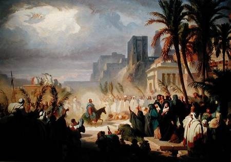 450x315 Louis Leullier - Jesus Triumphal Entry Painting
