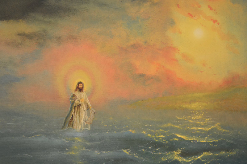 800x534 Jesus Walking Water By Artjournal77 - Jesus Walking On The Water Painting