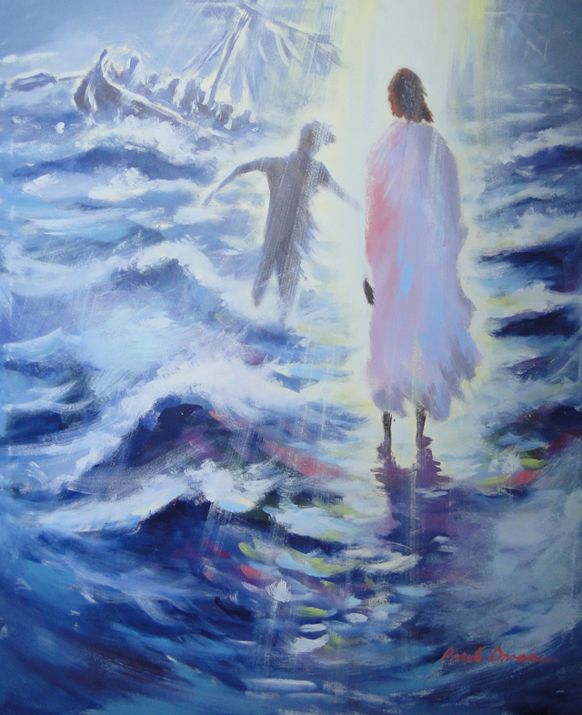 640x786 Walking On Water What's The Good Word - Jesus Walking On The Water Painting