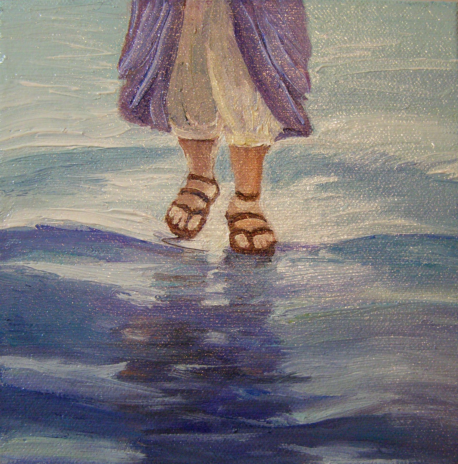 1582x1600 Christ Walking On Water Painting Jesus Walking On Water - Jesus Walking On The Water Painting
