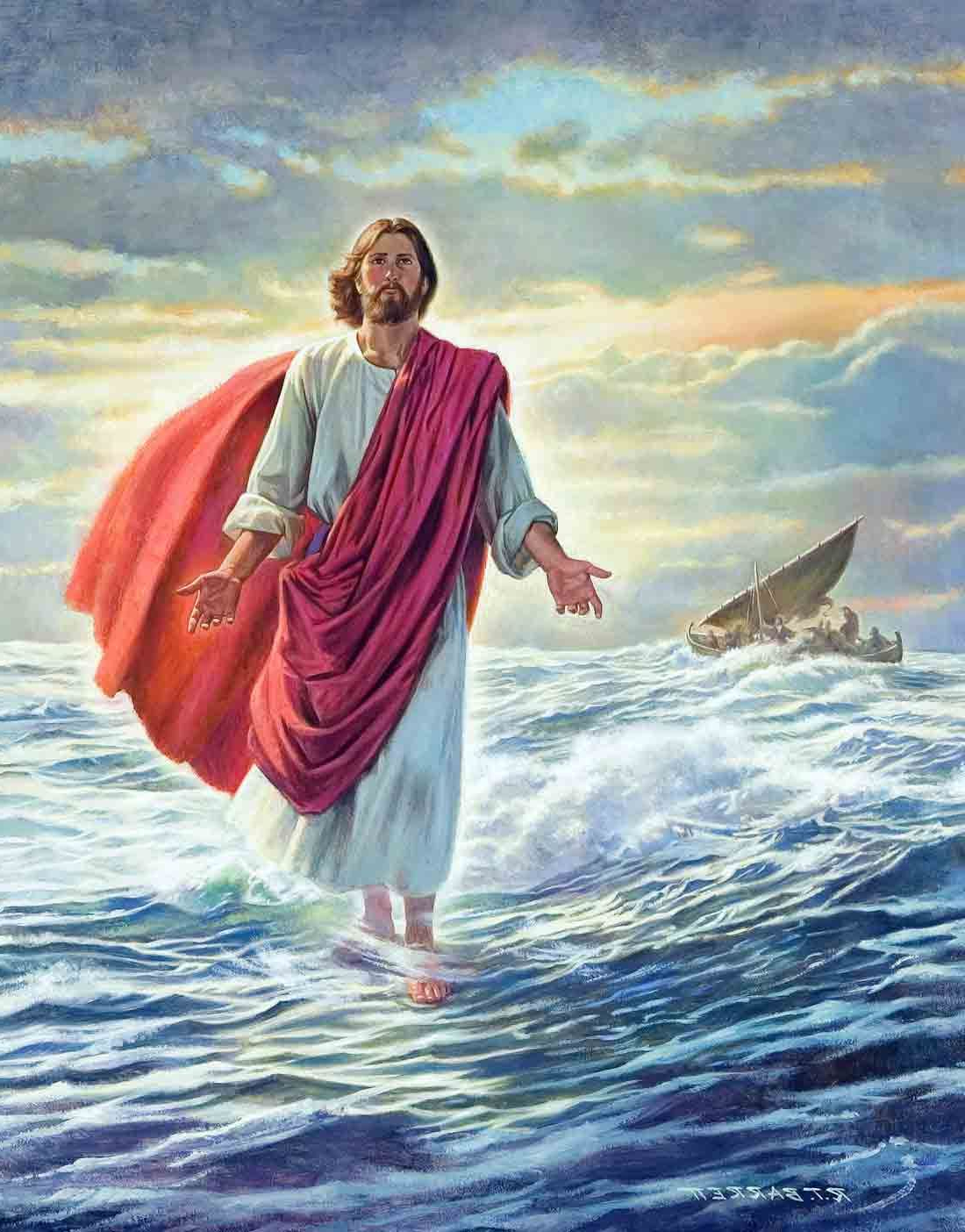 Jesus Walking On Water Painting at PaintingValley.com | Explore