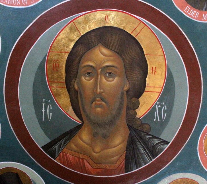 727x648 Our Lord Jesus Christ Wall Painting In Lower Church By Vitaly - Jesus Wall Painting