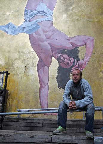 345x480 Photos Controversial Breakdancing Jesus Mural Unveiled - Jesus Wall Painting