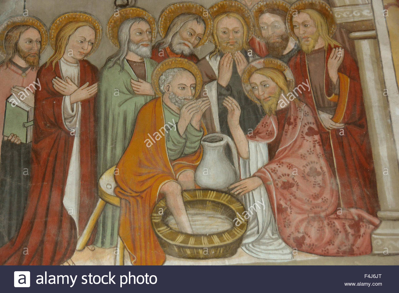 1300x956 A 16th Century Painting Depicting Jesus Washing His Disciples - Jesus Washing Feet Painting